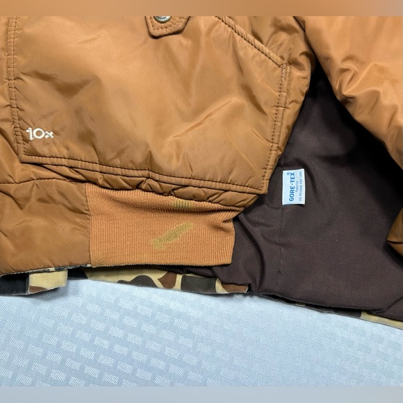 Vintage 10X USA Gore-Tex Men's L Camo Hunting Jacket Removable Lining Hood WARM! - Picture 12 of 12